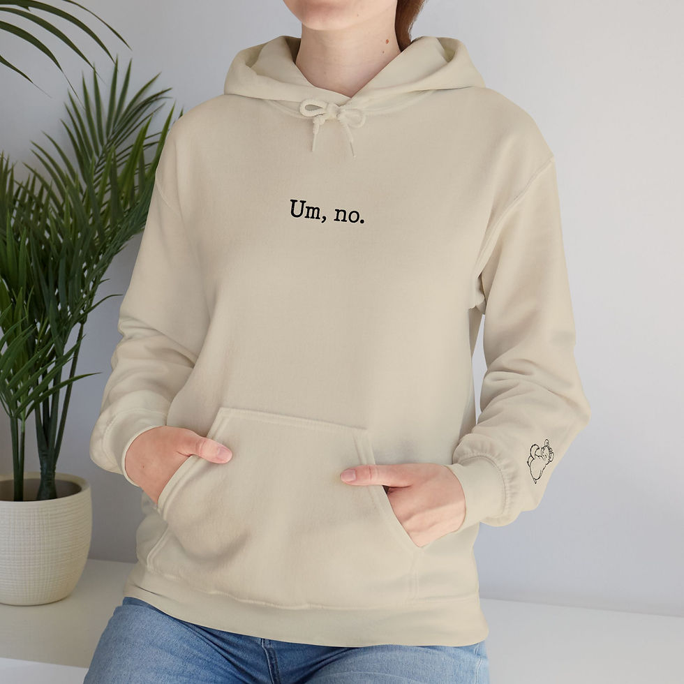 Thumbnail: Um, No Hoodie - Funny Unisex Sweatshirt from The Cheeky Chinchilla