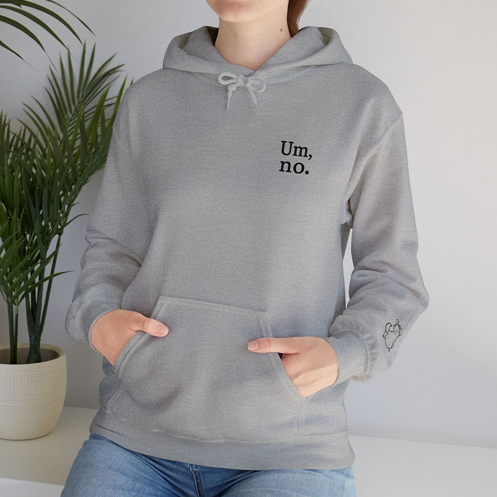 Thumbnail: Um, No Hoodie - Funny Unisex Sweatshirt from The Cheeky Chinchilla