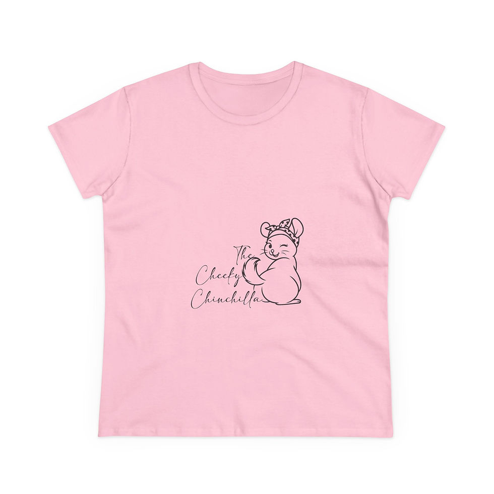 Thumbnail: Cheeky Chinchilla Graphic Tee for Women - Cheeky Chinchilla Design, 