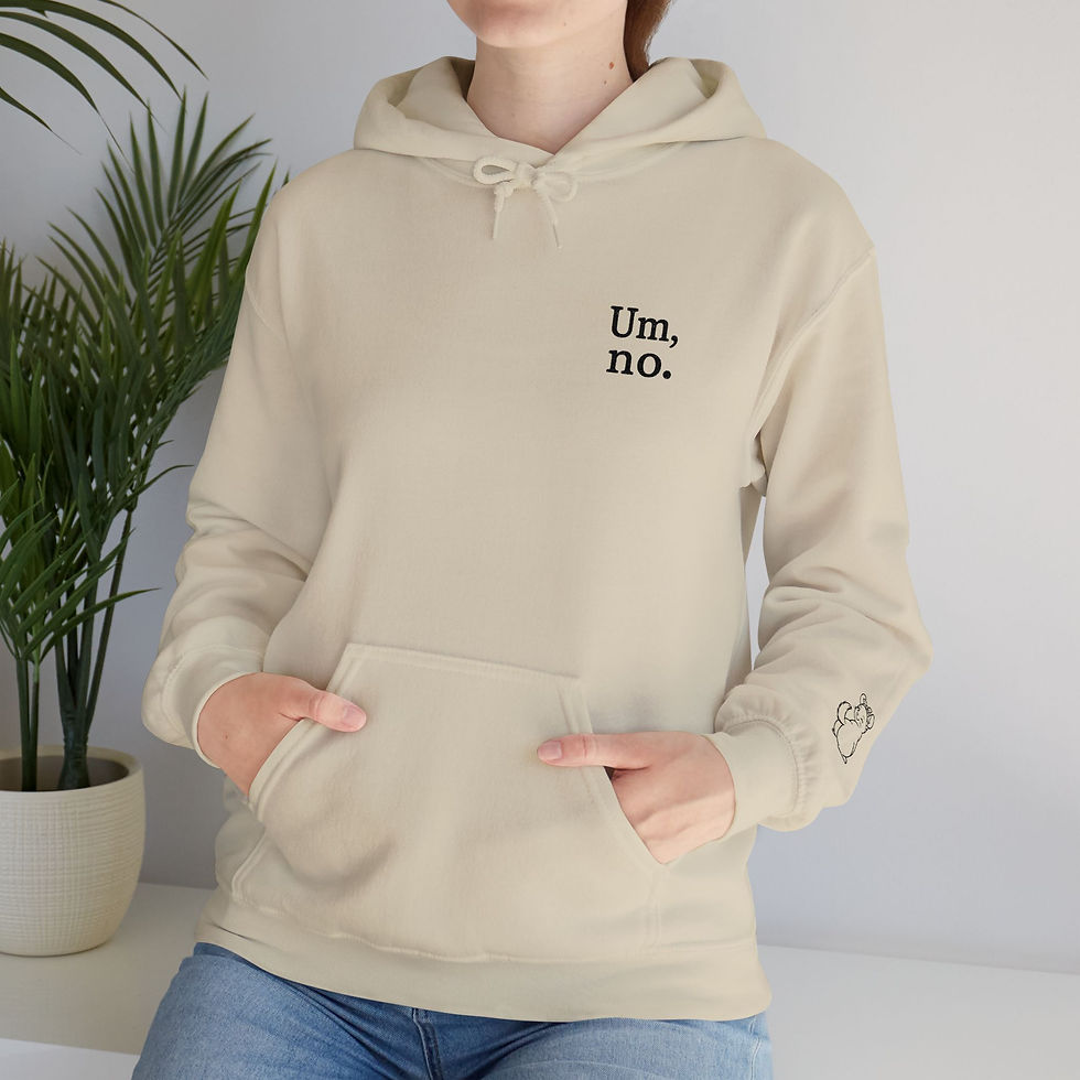 Thumbnail: Um, No Hoodie - Funny Unisex Sweatshirt from The Cheeky Chinchilla