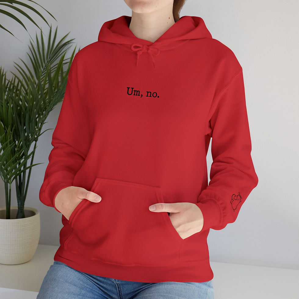 Thumbnail: Um, No Hoodie - Funny Unisex Sweatshirt from The Cheeky Chinchilla