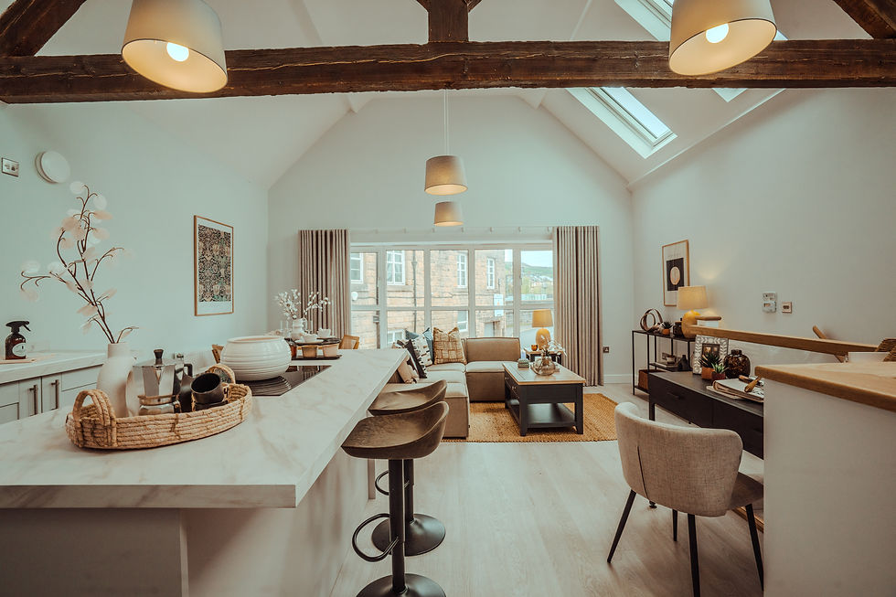 An open plan room staged by WildKind