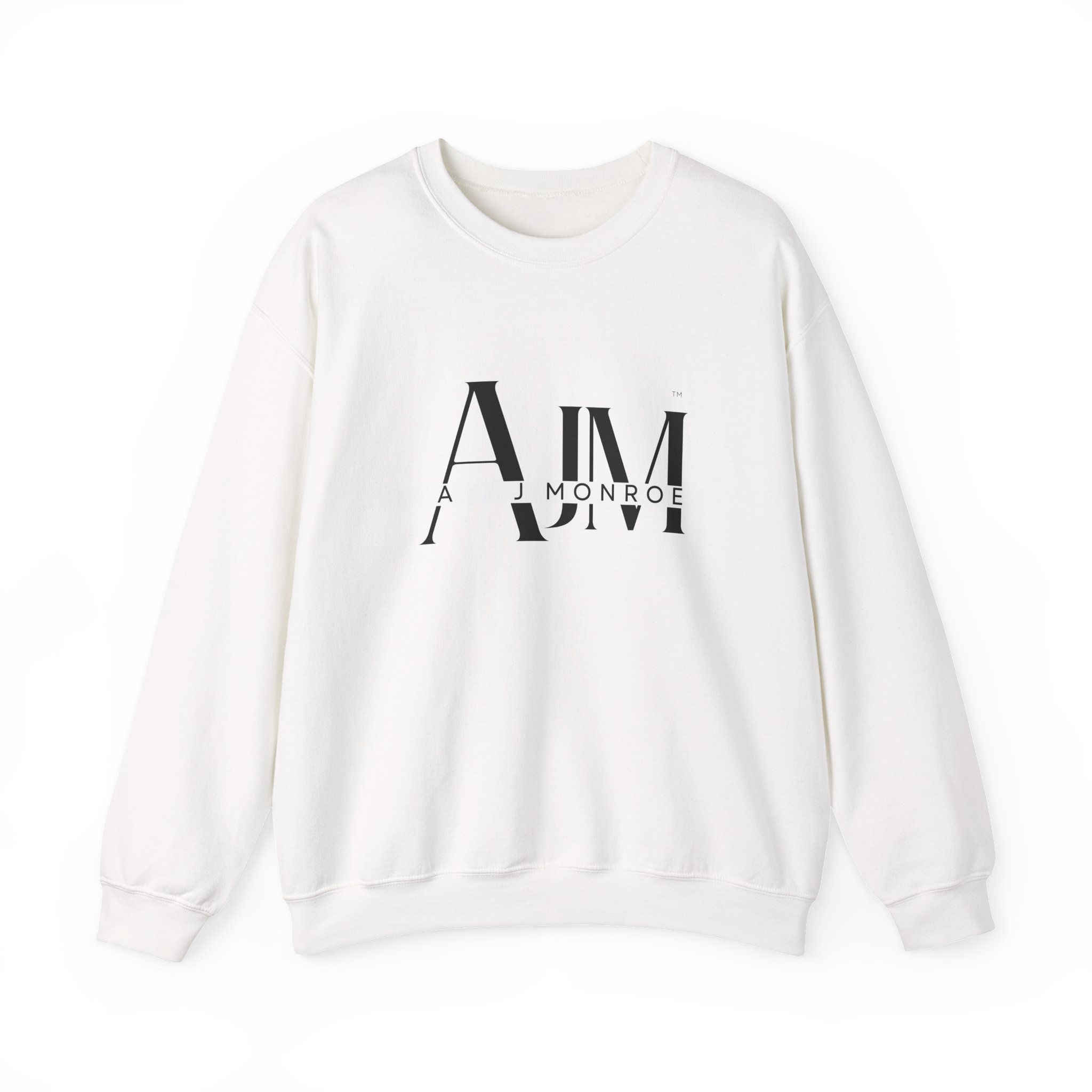 Crewneck Sweatshirt — 'AIM Monroe' Minimalist Monogram Logo