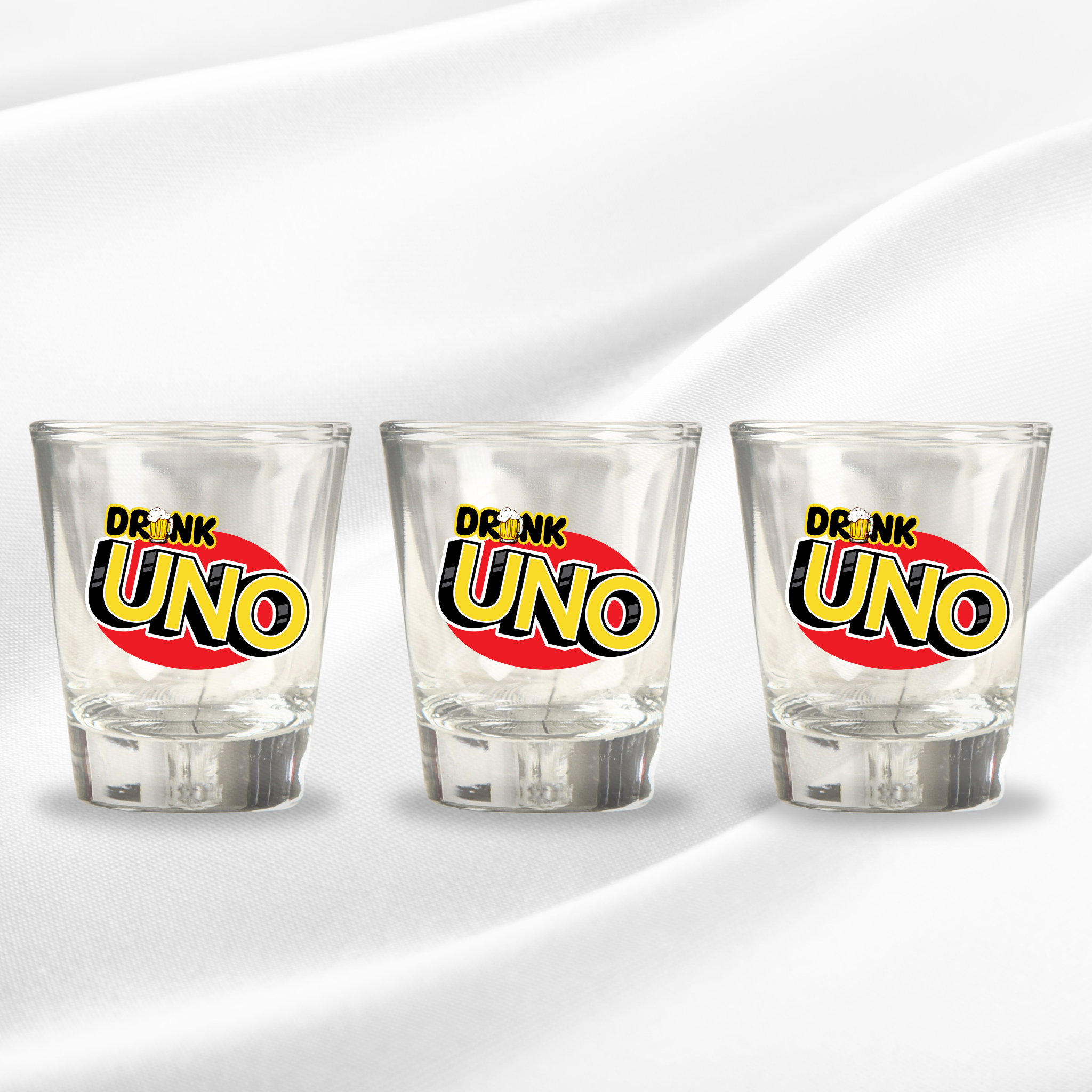UV DTF Shot Glass Decal - Drink Uno
