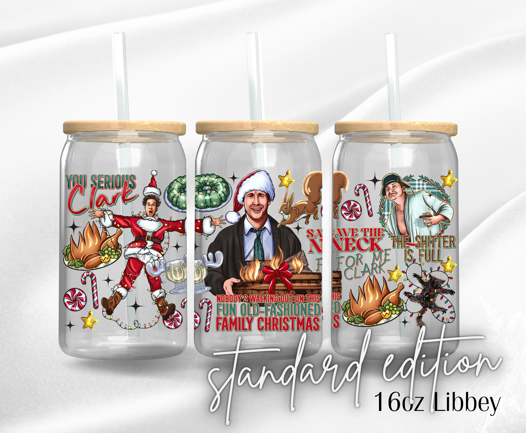 Family Christmas - 16oz Libbey UV DTF Wrap