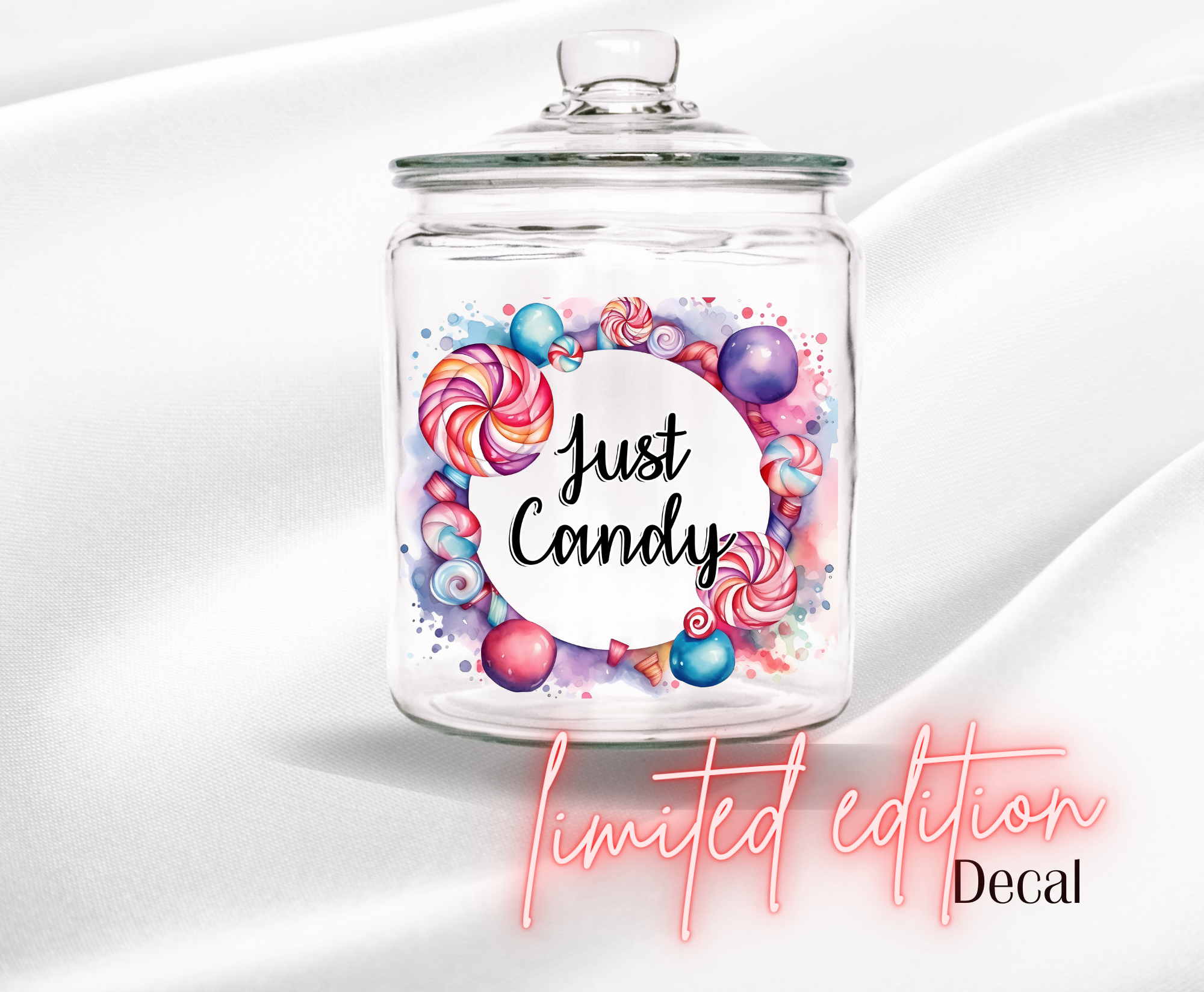 Just Candy Jar  - Premium UV DTF DECAL