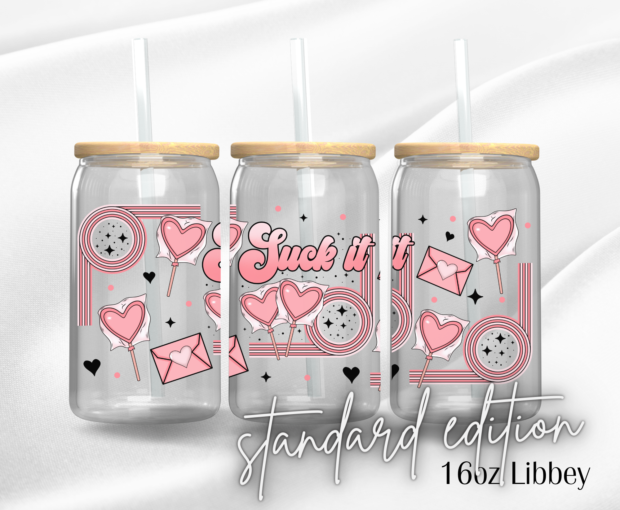 16oz Libbey UV DTF Wrap - Suck It