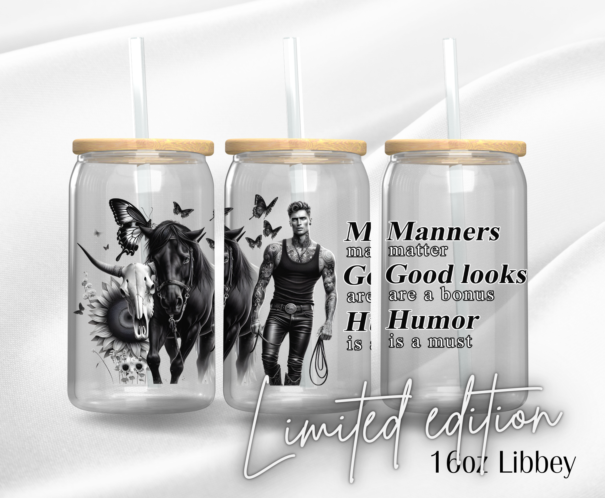 Manners Matter - 16oz Libbey UV DTF WRAP