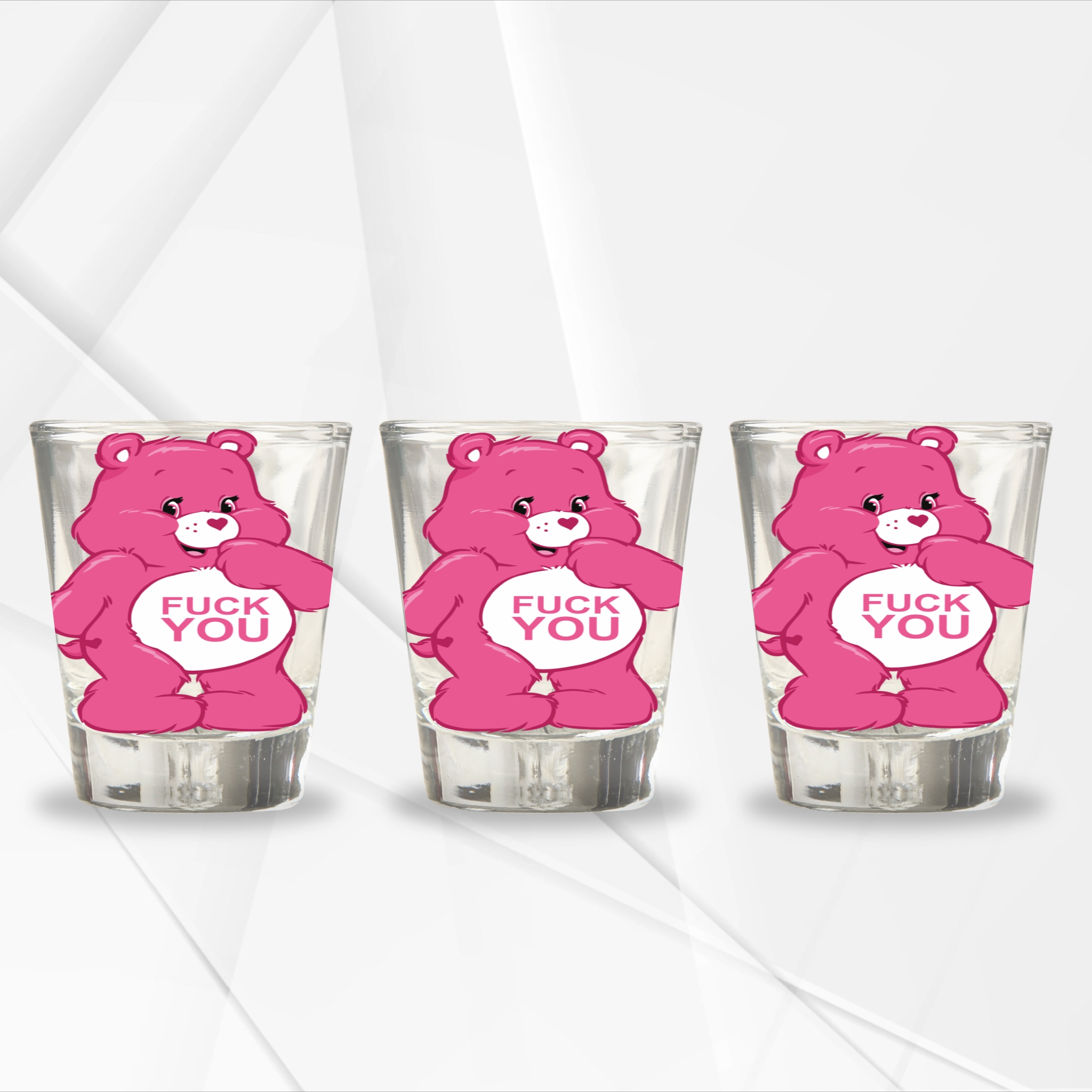 UV DTF Shot Glass Decal - Fuck You