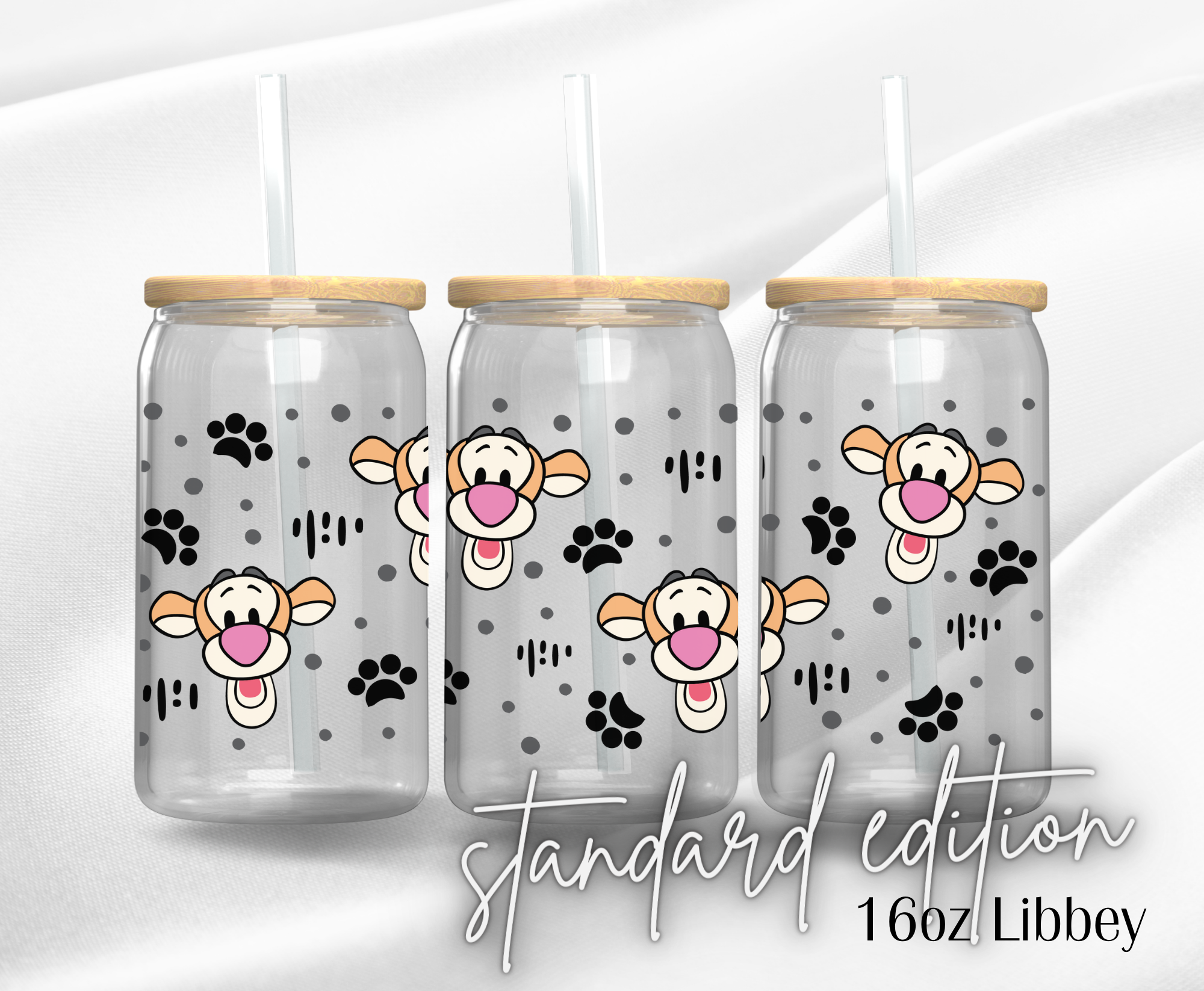 16oz Libbey UV DTF Wrap - Tigger