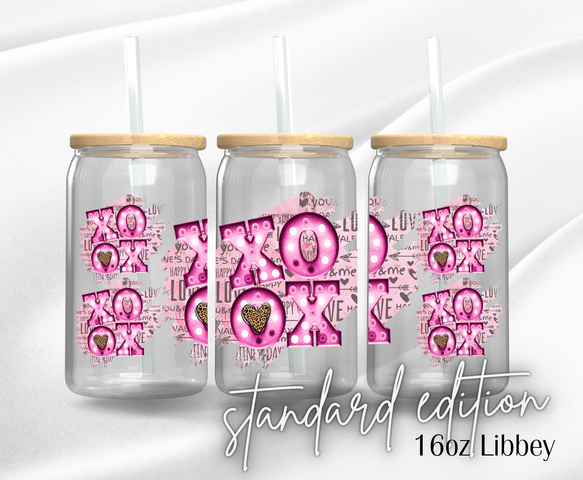 16oz Libbey UV DTF Wrap - Xoxo Lights