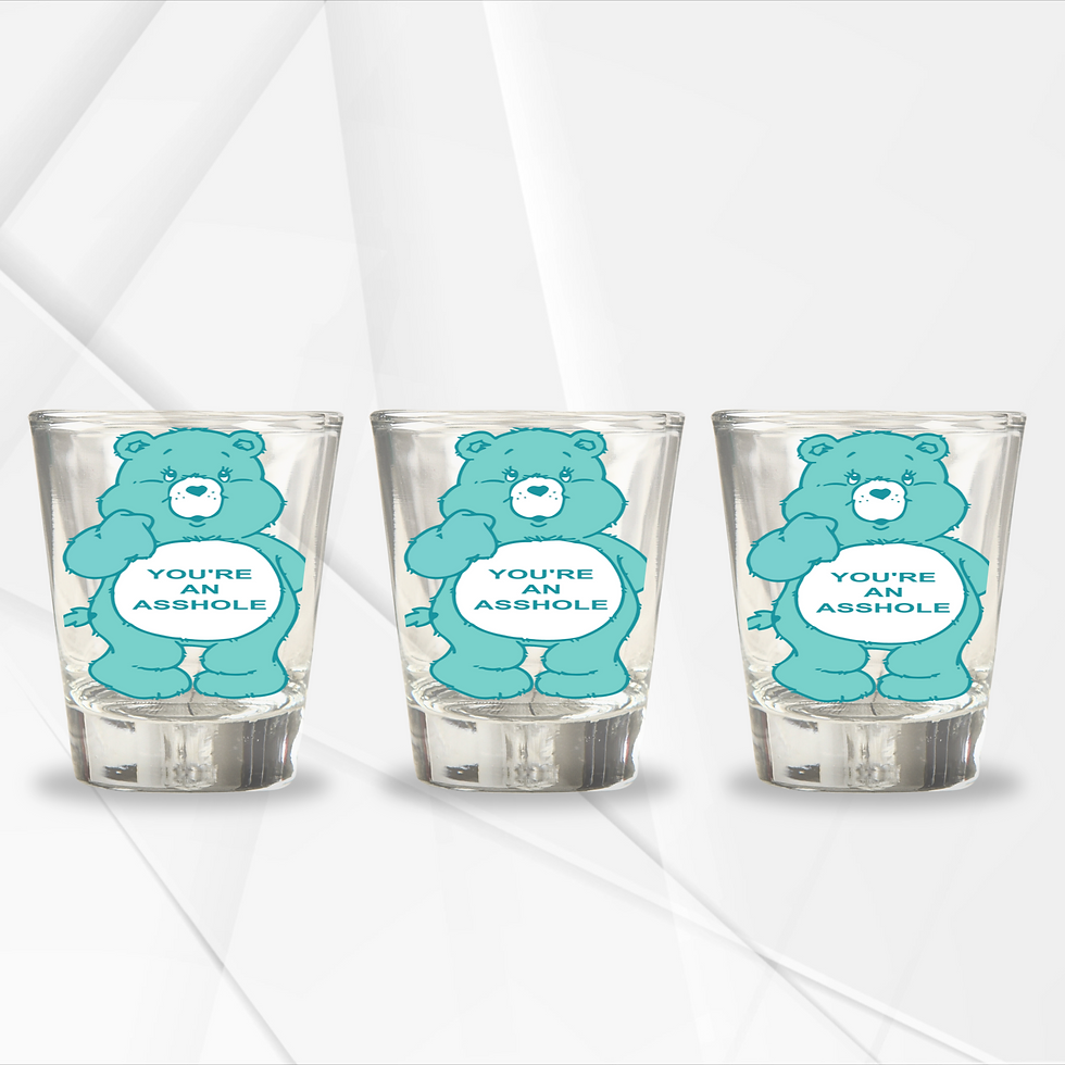 UV DTF Shot Glass Decal - You're An Asshole
