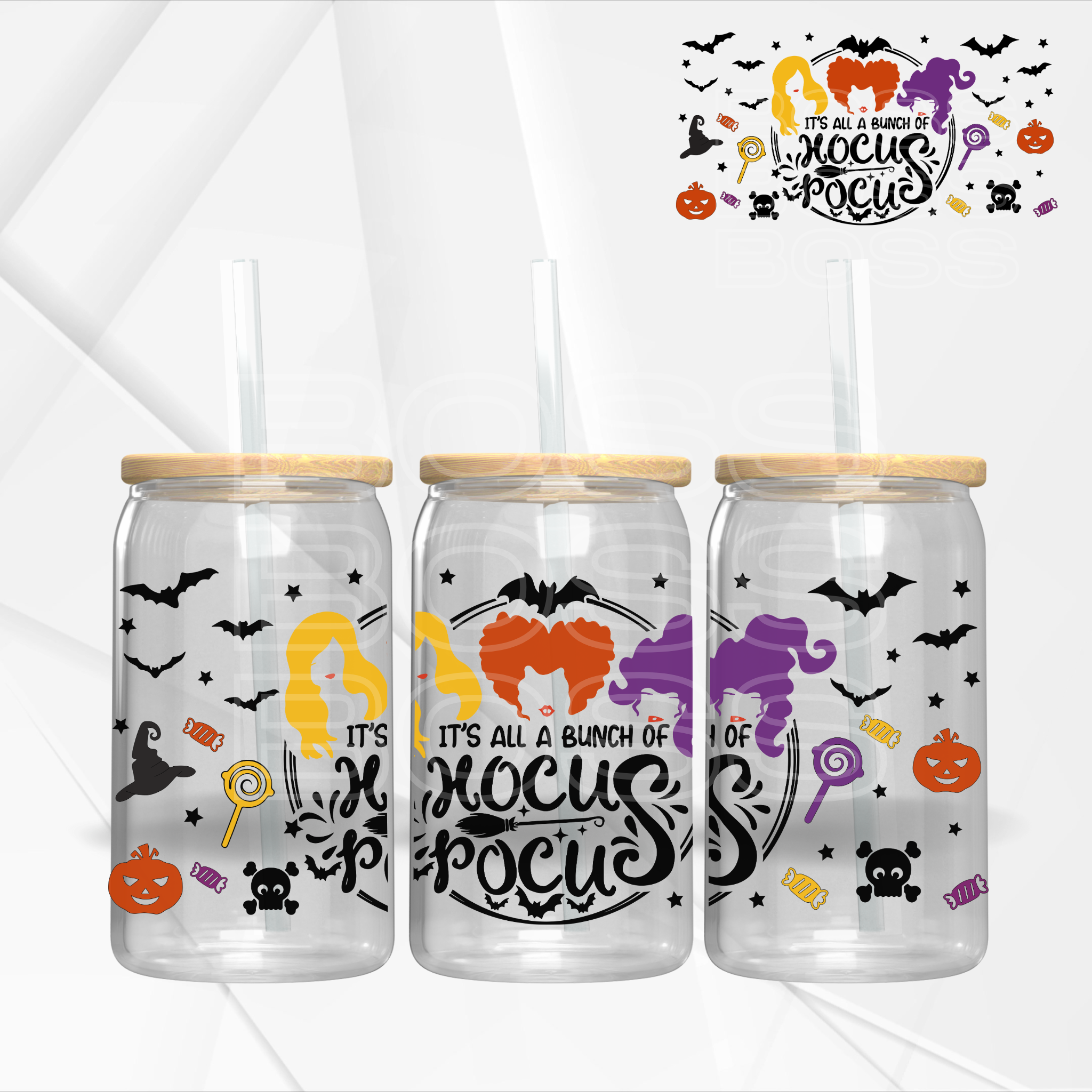 16oz Libbey UV DTF Wrap - Hocus Pocus