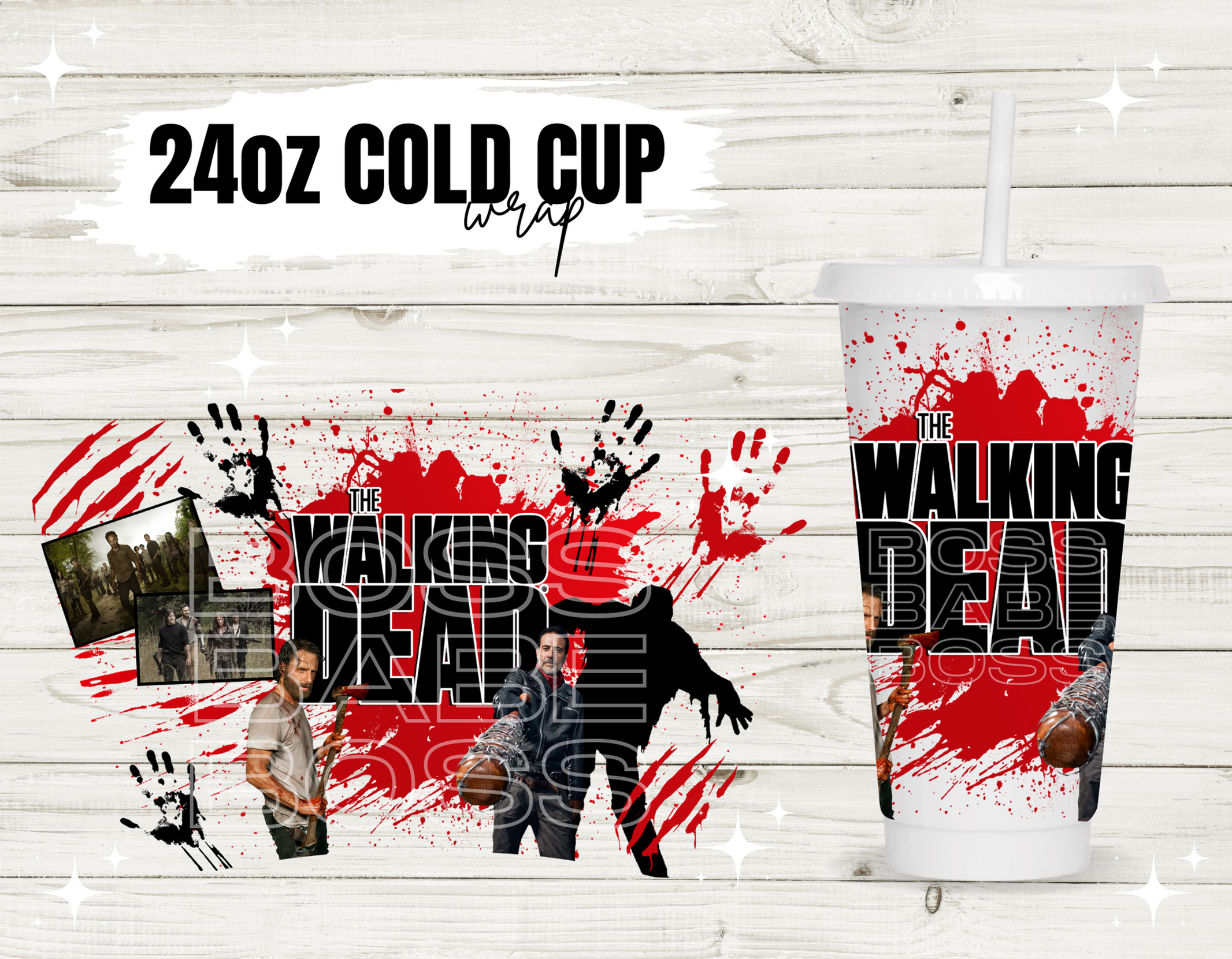 24oz UV DTF Wrap - The Walking Dead