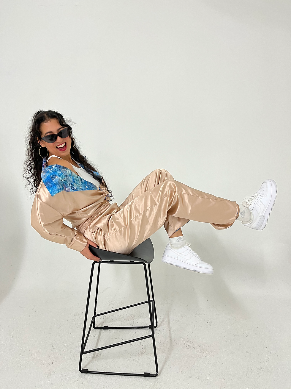 Satin Pants (Pattern/Champagne)