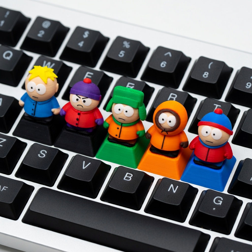 South Park Karakterleri Artisan Keycap Seti – Mekanik Klavye Tuşları