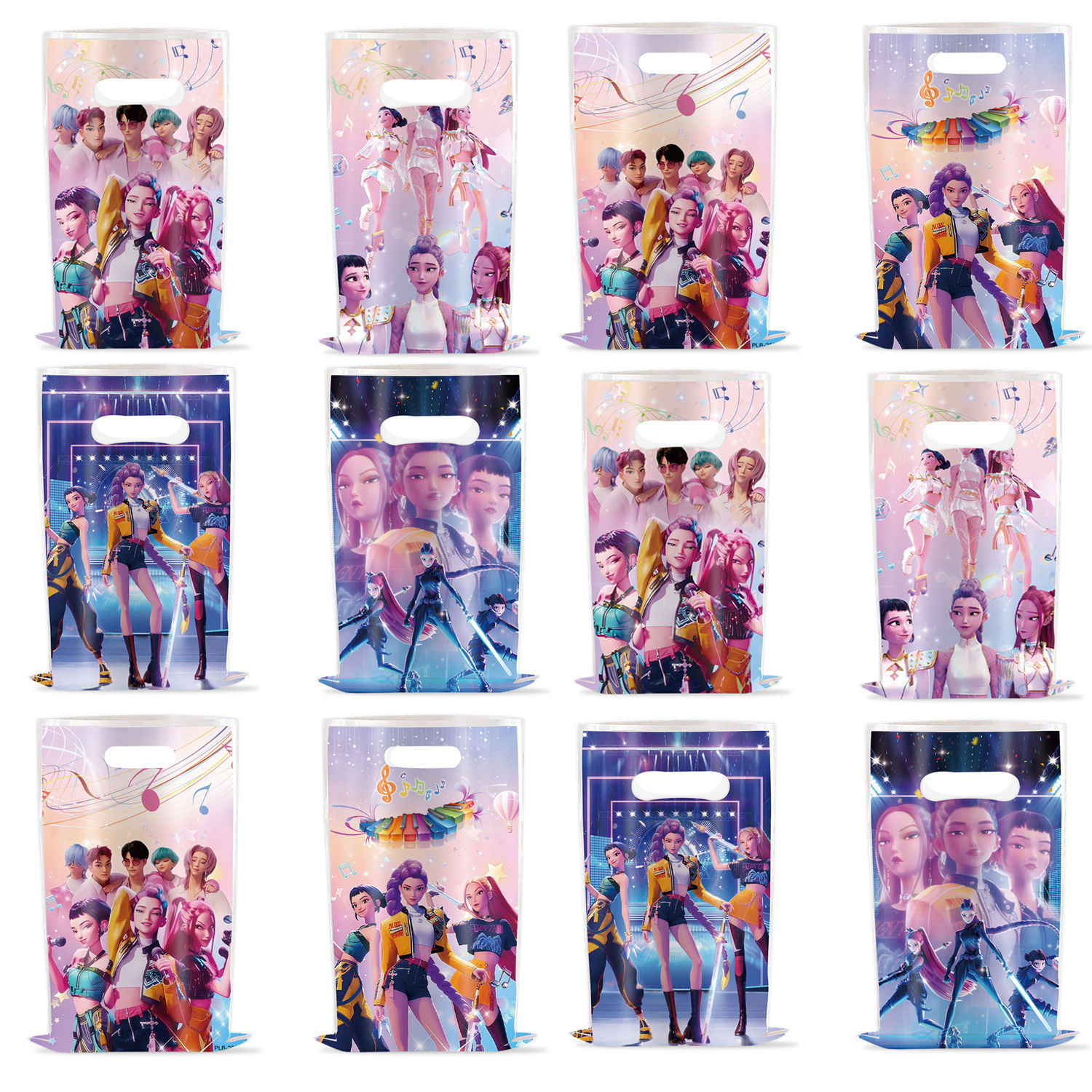 10/20/30Pcs k pop demon hunters theme birthday party Gift Candy Bag Loot Bag for