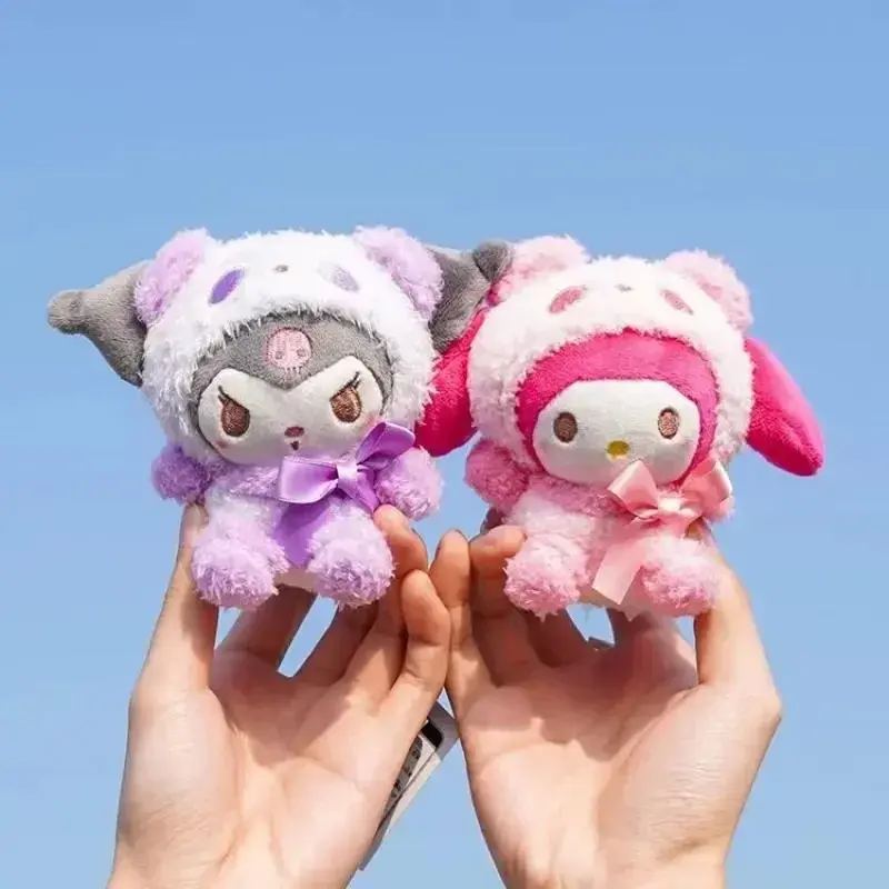 Kawaii Keychain Plush Anime Kuromi Doll Keyring Hello Kitty Plushie Cinnamoroll 