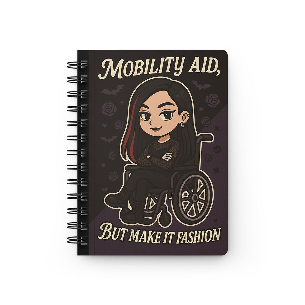 Gothic "Mobility Aid, But Make It Fashion" Spiral Journal