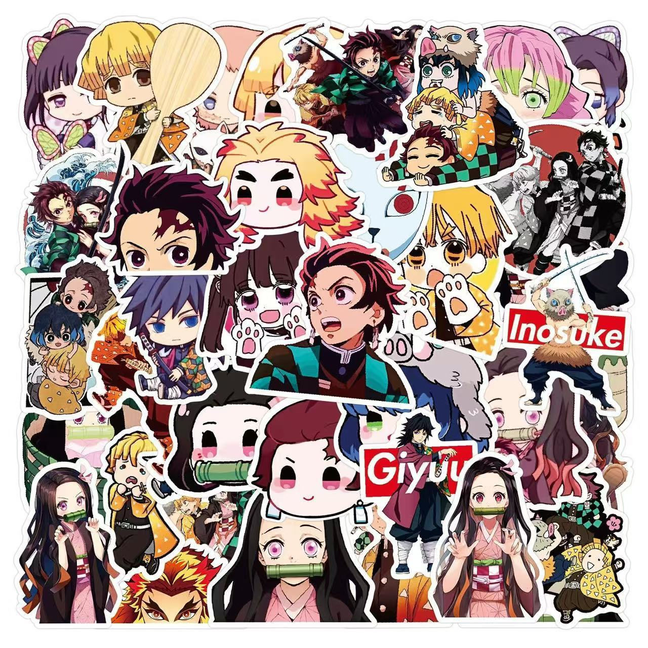 50PCS Demon Slayer Anime Graffiti Stickers DIY Phone Laptop Luggage Skateboard G