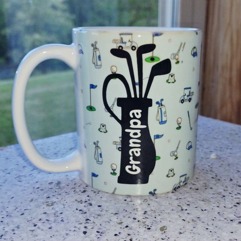 Thumbnail: Golf club Fathers Day mug