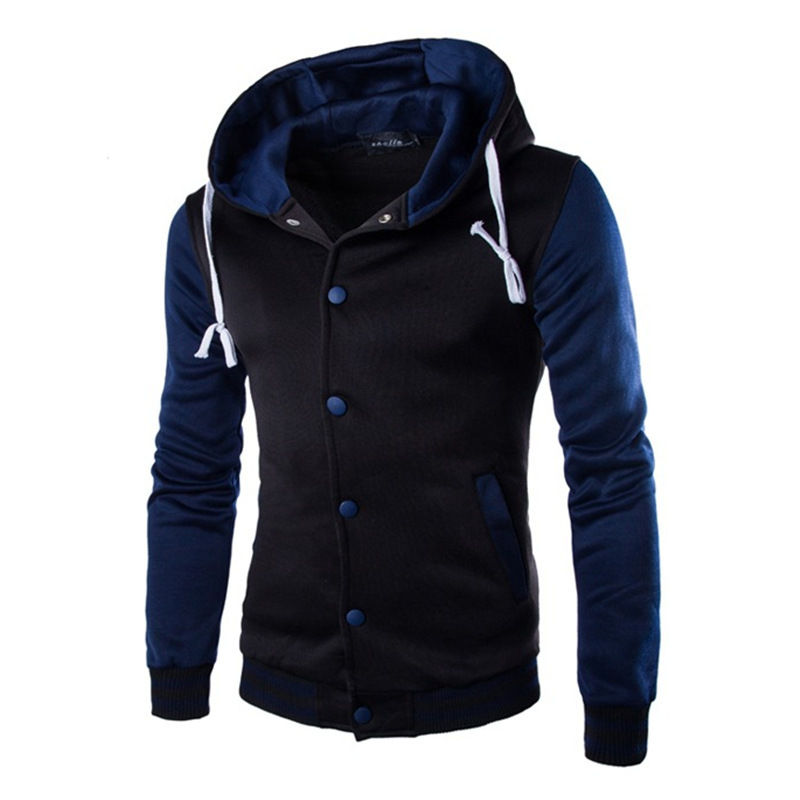 Thumbnail: Classic Baseball Patchwork Hoodie Jacket