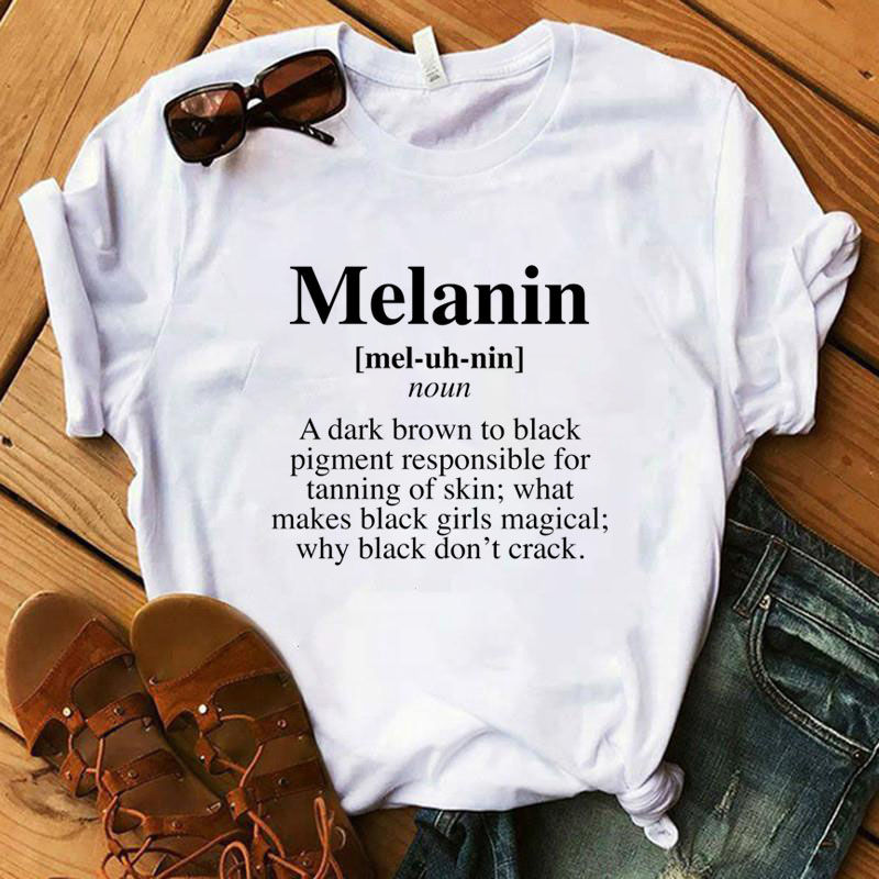 Thumbnail: Melanin Black Mixed With Printed Graphic T-Shirts