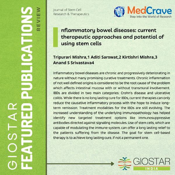 Inflammatory Bowel Diseases: Current Therapeutic Approaches And Potential Of Using Stem Cells