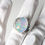 Thumbnail: Platinum Mexican Opal Diamond Ring 14.86ctw 13.75g Natural Gemstone Jewelry