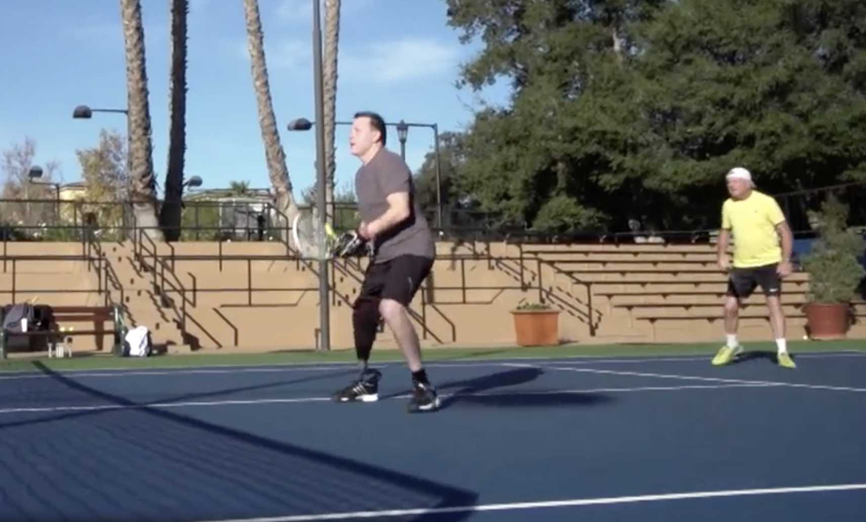 Jonathan back on the tennis court