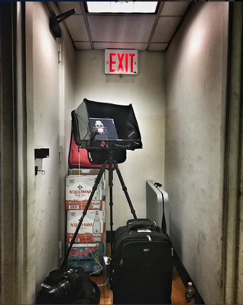in the corner making it work