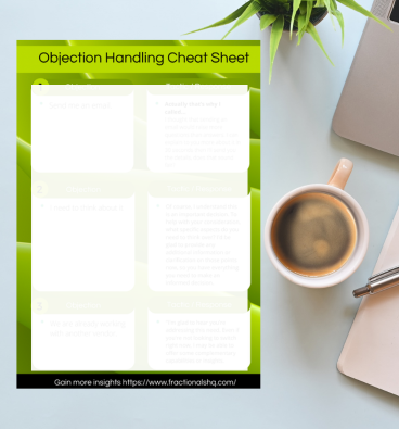 Objection Handling Cheat Sheet Fractionals Hq