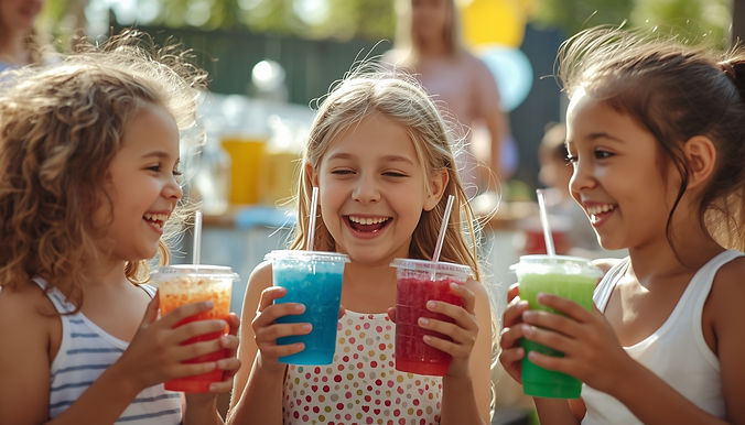 lucid-origin_A_bright_joyful_summer_scene_with_smiling_children_ages_6–10_holding_colorful