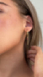 Thumbnail: GARNET DROP HOOPS