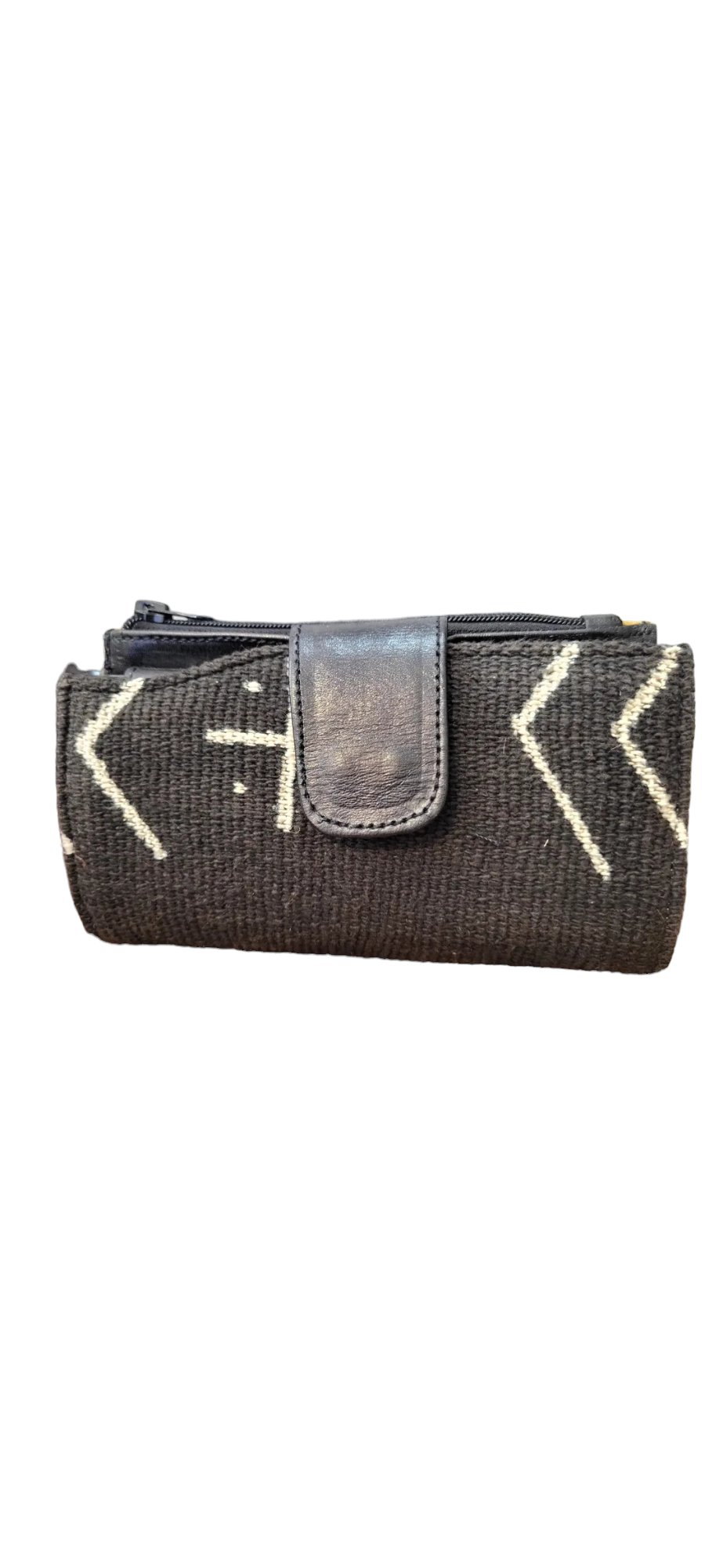 Miniature : Pochette En Cuir Et Bogolan Multi compartiments