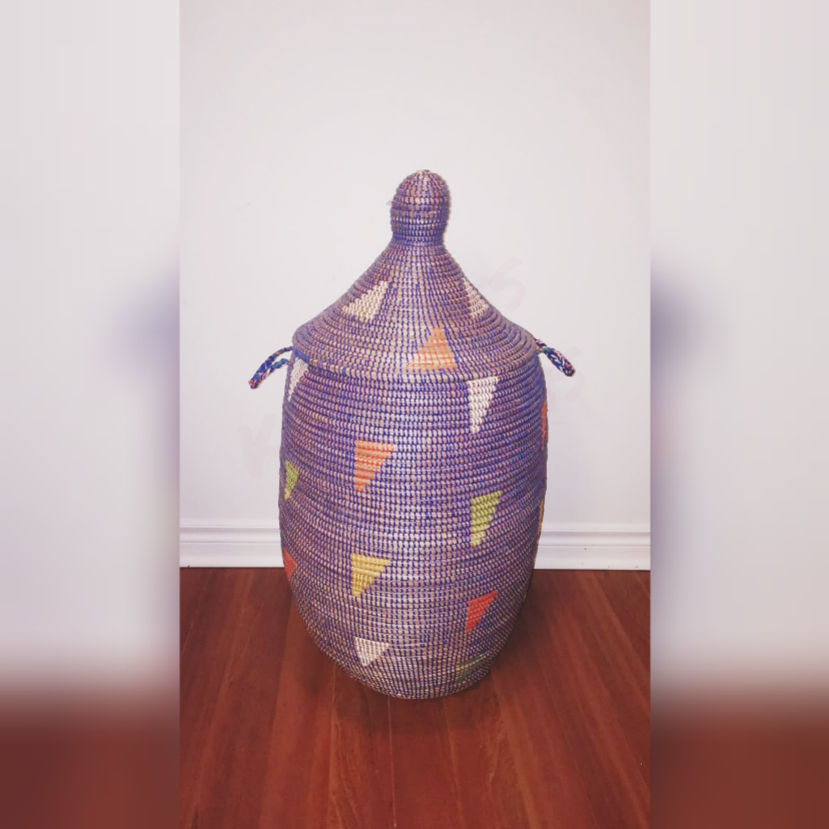 Thumbnail: Ethnic laundry basket/Panier à linge ethnique