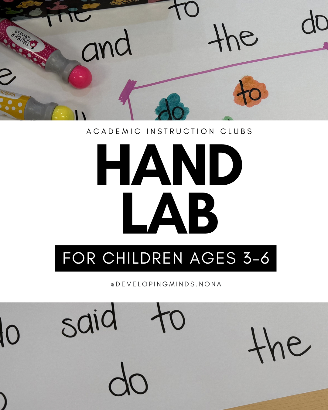 Hand Lab (Ages 3–6)