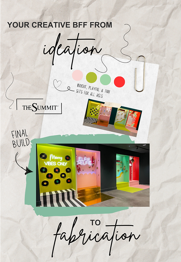 design board mockup for an immersive christmas holiday photo experience