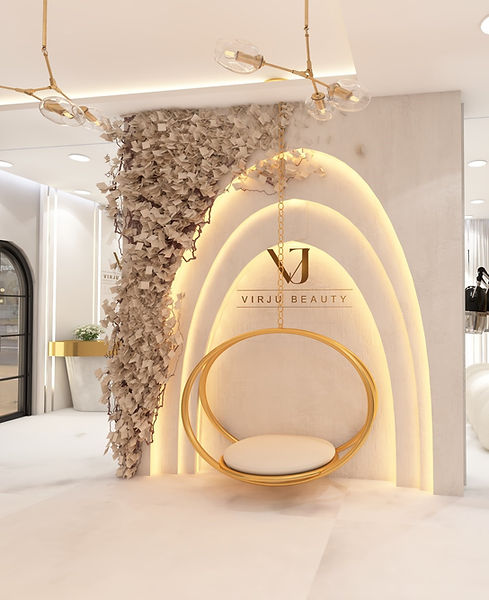 beauty salon interior design 3D rendering