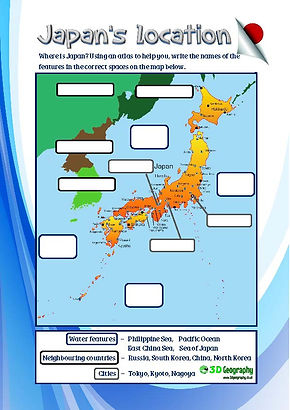 japan map worksheet japan booklet a country study japan for kids