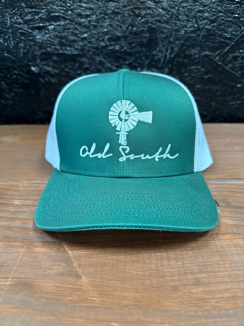 Thumbnail: Old South “Windmill” Green/White Trucker Hat
