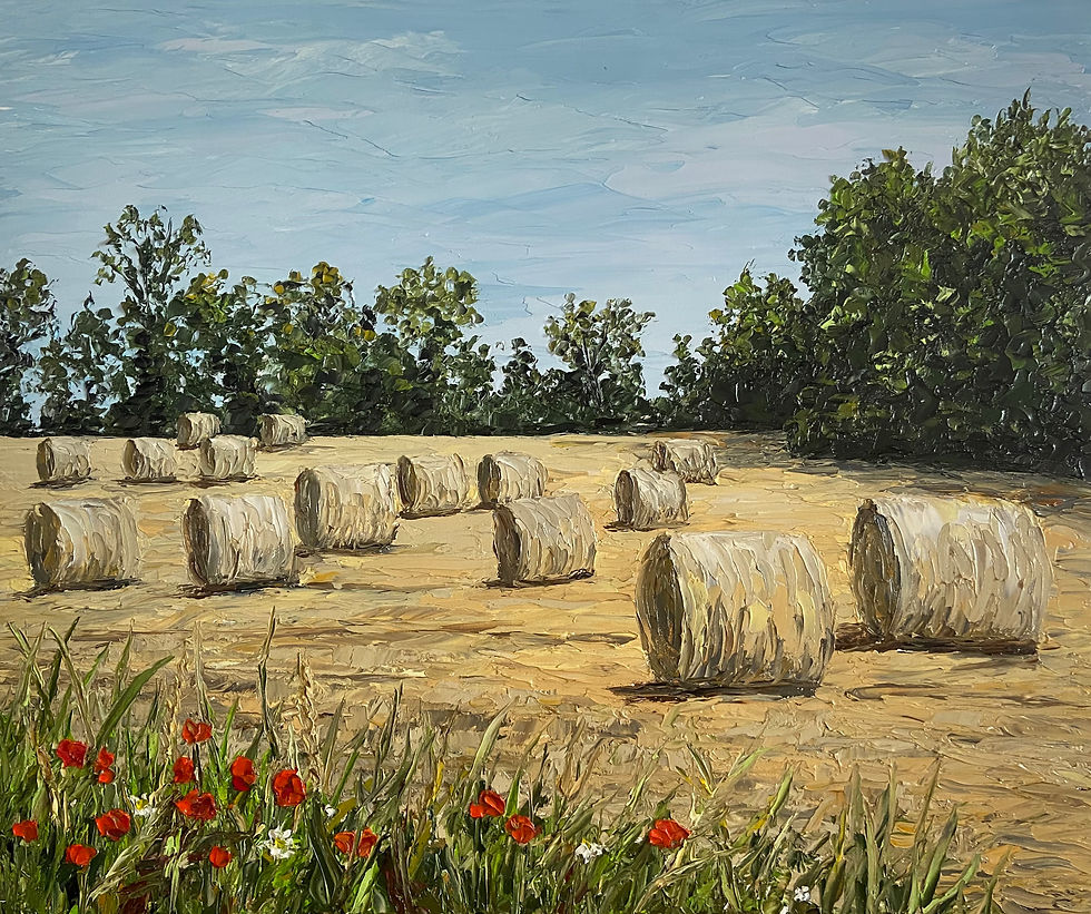 LA MOISSON A ST PIERRE DES LOGES - 46 X 55