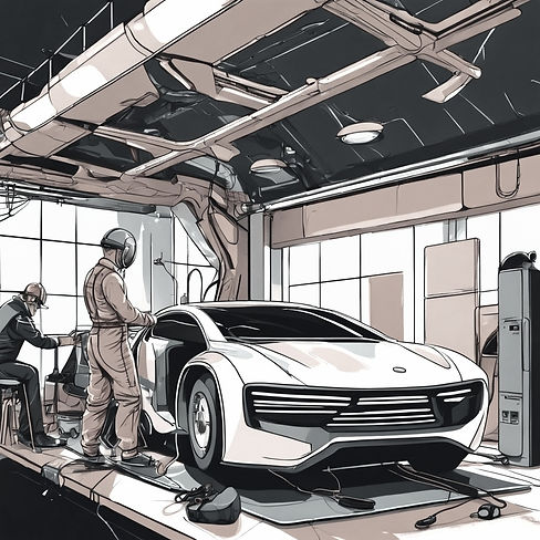 car being repaired with a futuristic look.jpg
