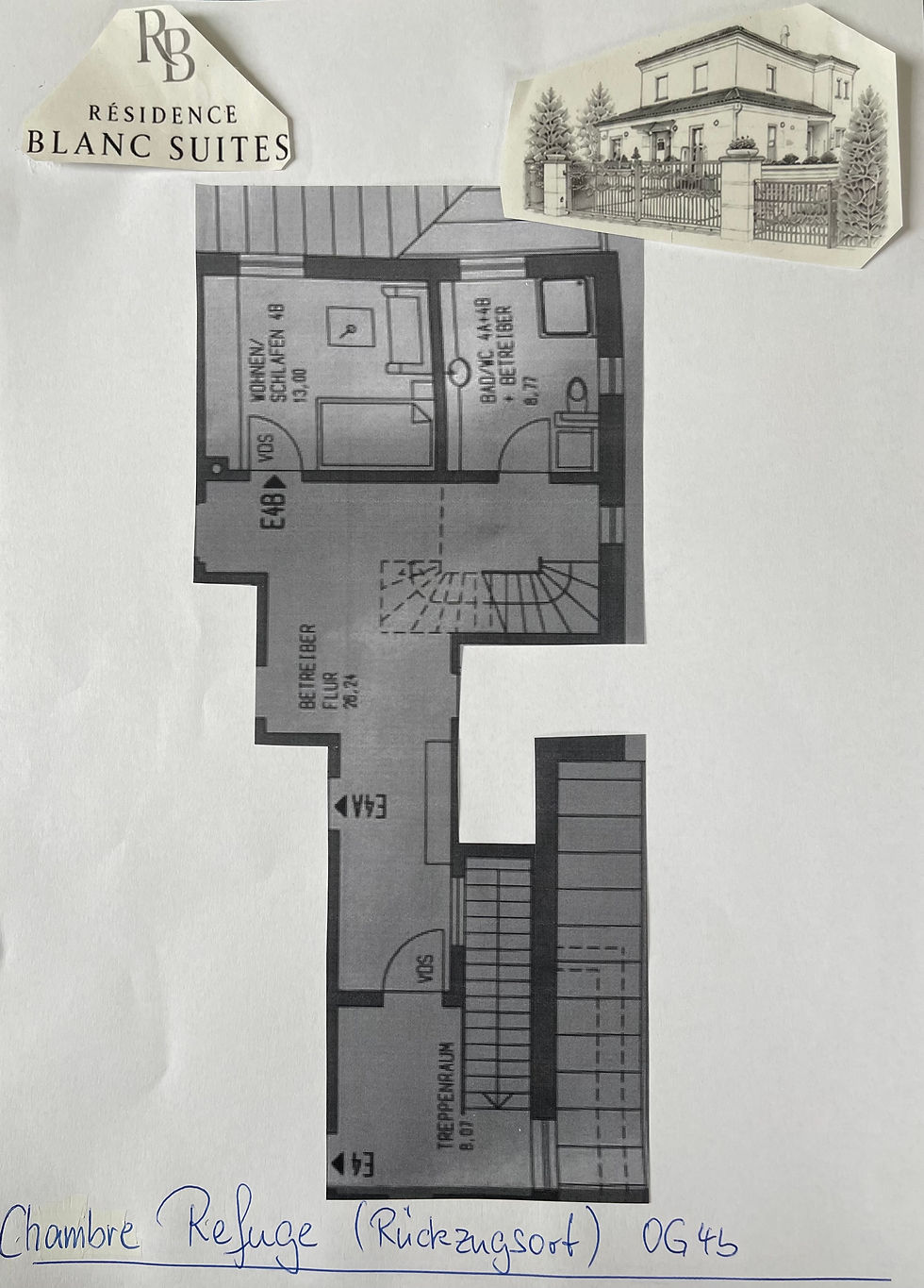 Chambre Refuge Grundriss