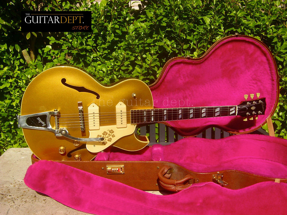 Thumbnail: ♚SUBLIME♚Vintage 1991 GIBSON ES-295 Hollowbody♚ALL GOLD !♚P90's !♚BIGSBY♚175*335