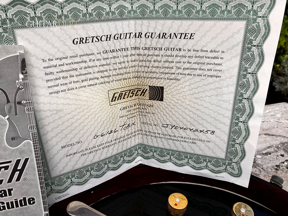 Thumbnail: ♚INCREDIBLE♚2004 GRETSCH G-6136 TBK♚BLACK FALCON♚Mother Pearl BLOCKS♚FULL 2.75"!