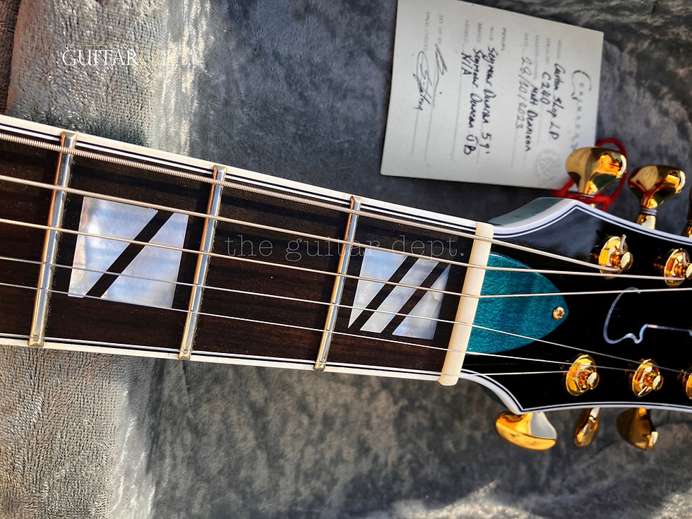 Thumbnail: ♚AS NEW♚CRIMSON Masterbuilt Les Paul Custom ♚EBONY♚SYCAMORE♚Pearl♚GIBSON KILLER!
