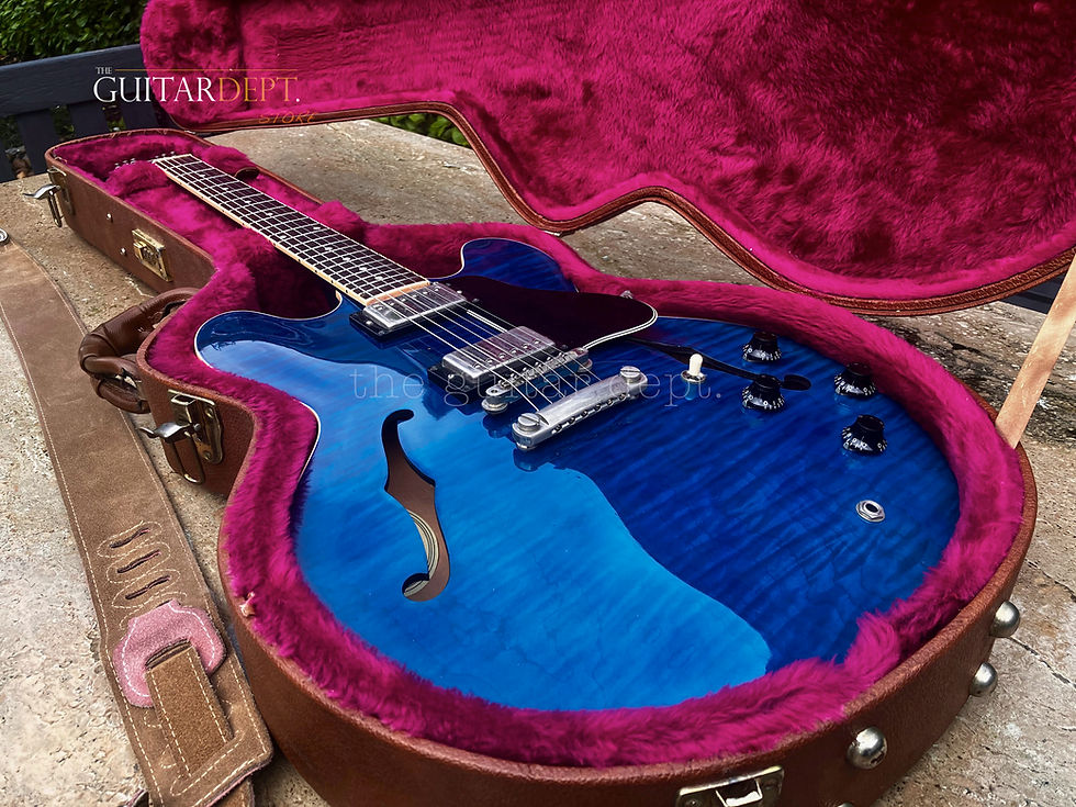 Thumbnail: ♚Vintage♚2002 Gibson ES-335 Dot Figured♚BEALE STREET BLUE♚AAA TIGER FLAME♚8.5LBS