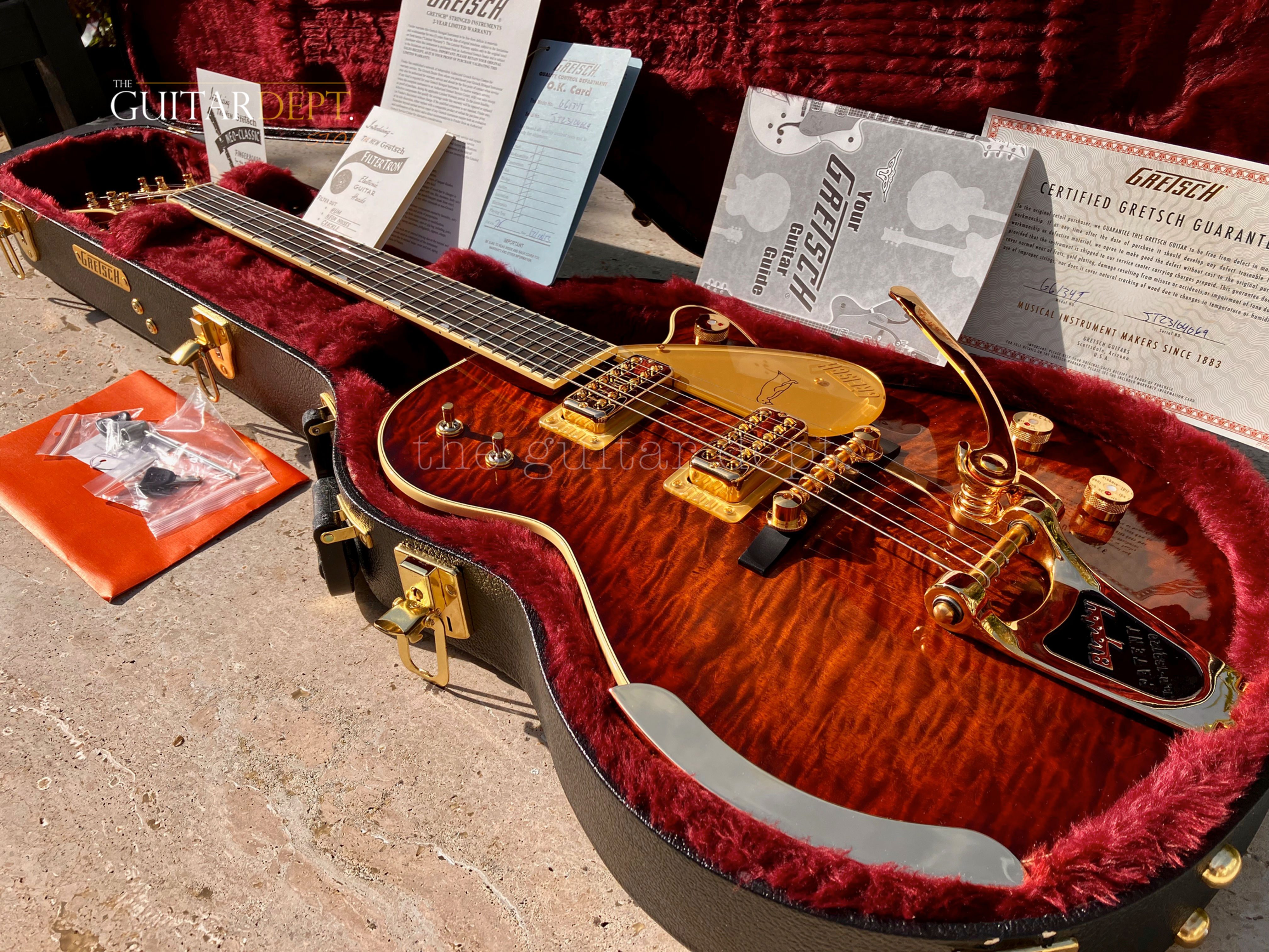 ✮AMAZING✮2023 Gretsch G-6134T GQM Limited Edition PENGUIN✮QUILT FORGE GLOW✮£3899