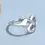 Thumbnail: 925 Sterling Silver Hollow Heart  Fashion and Minimalist Heart-shaped Ring